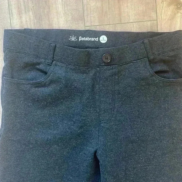 Betabrand Charcoal Bootcut Dress Pant Yoga Pant Sz Large Petite - Picture 7 of 11